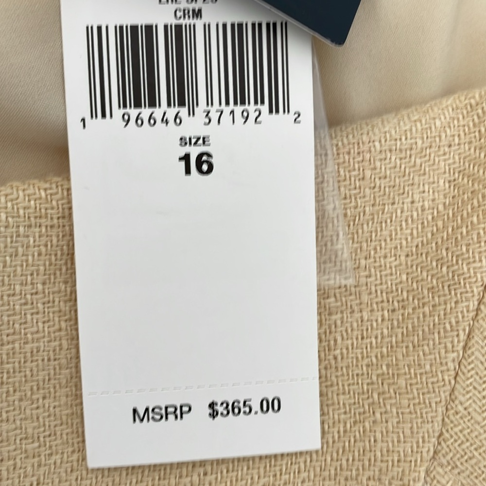 New Lauren Ralph Lauren cream blazer women Sz 16 - Picture 8 of 13